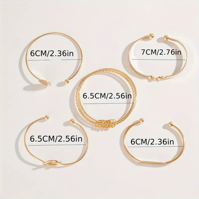Set de Pulseras Knotted Elegance | ORO