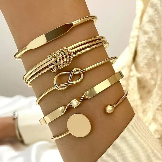 Set de Pulseras Knotted Elegance | ORO