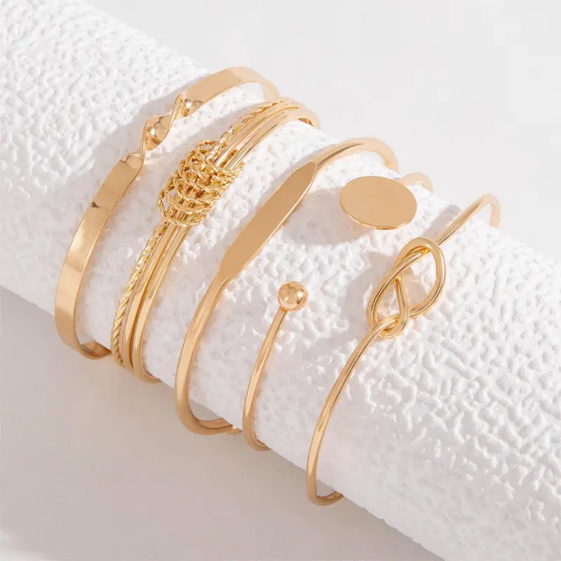 Set de Pulseras Knotted Elegance | ORO