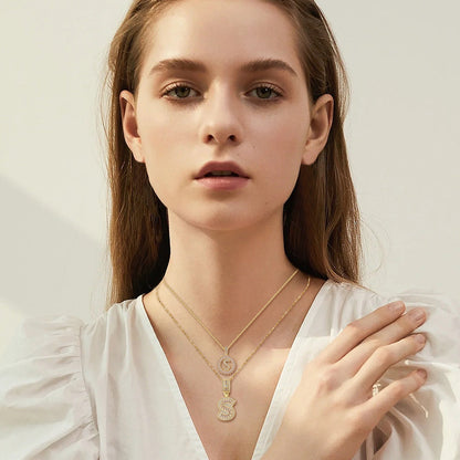 Set de Collares con Inicial Pavé | ORO