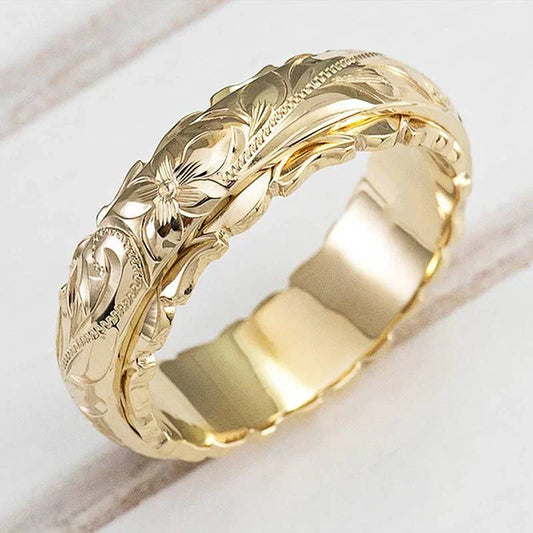 Anillo Antique Gold Flower | ORO